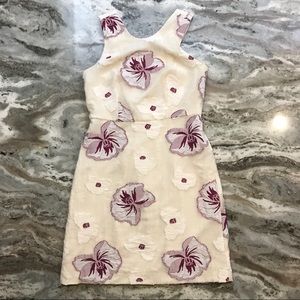 Ann Taylor V back embroidered sundress graduation